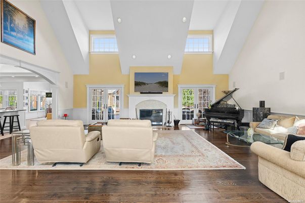 Fireplace, Interior, Living room, Piano, Wood Texture Flooring