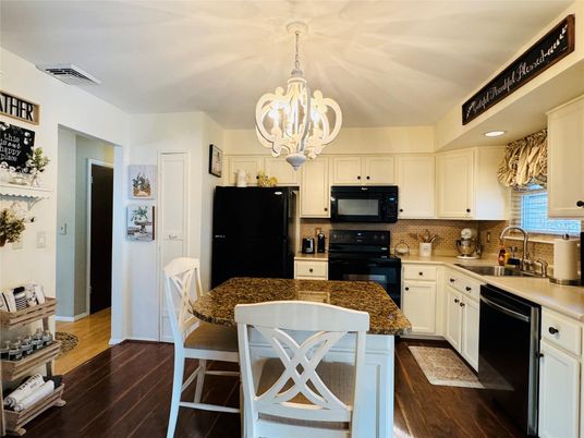 Chandelier, Interior, Kitchen, Wood Texture Flooring