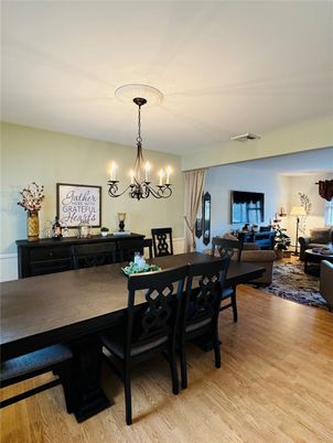Chandelier, Dining room, Interior, Living room, Wood Texture Flooring