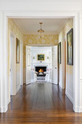 Fireplace, Interior, Wood Texture Flooring