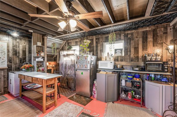 Interior, Kitchen, Wooden Walls