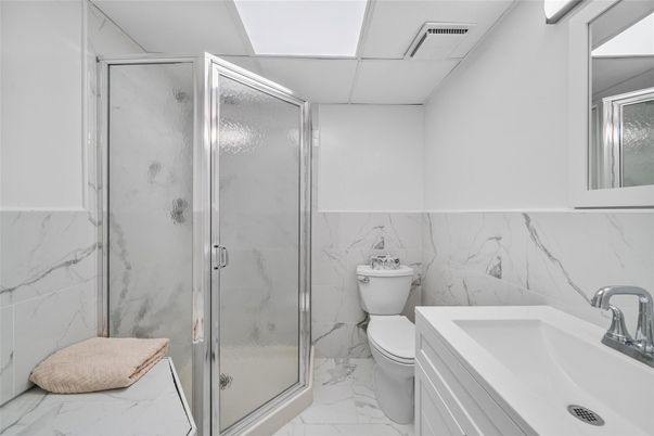 Bathroom, Glass Shower, Interior, Marble, Marble Walls