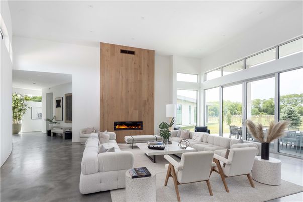 Fireplace, Interior, Living room, Recessed Lighting
