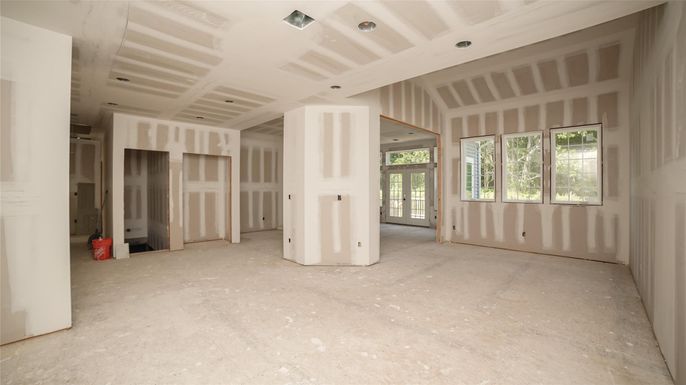 Empty room, Interior, Recessed Lighting