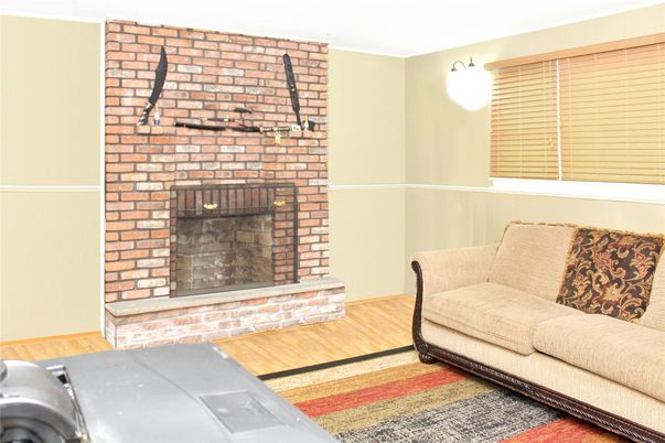 Fireplace, Interior, Stone Walls, Wood Texture Flooring