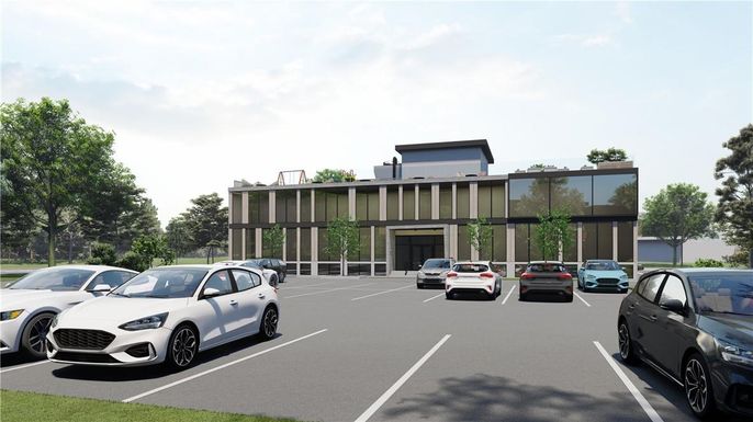 Exterior, Facade, Modern