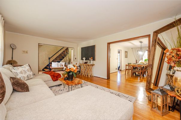 Dining room, Interior, Living room, Pendant Lights, Wood Texture Flooring