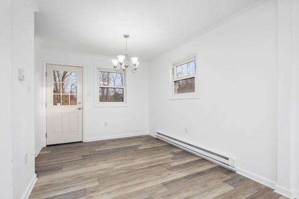 Chandelier, Empty room, Interior, Wood Texture Flooring