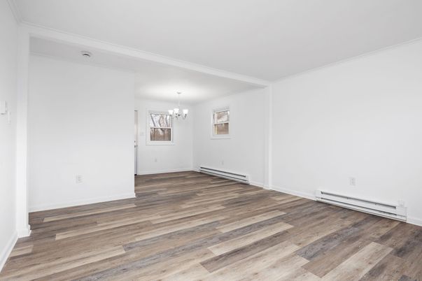 Chandelier, Empty room, Interior, Wood Texture Flooring