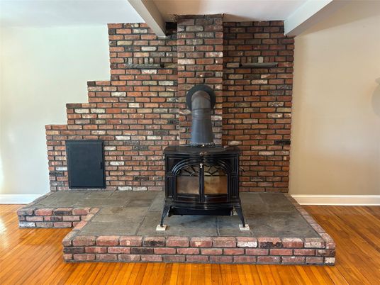 Interior, Stone Walls, Wood Texture Flooring