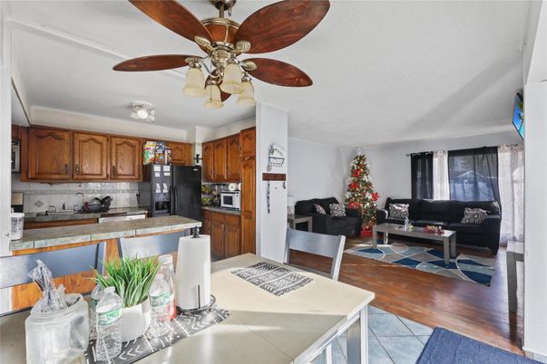Dining room, Interior, Kitchen, Living room, Wood Texture Flooring