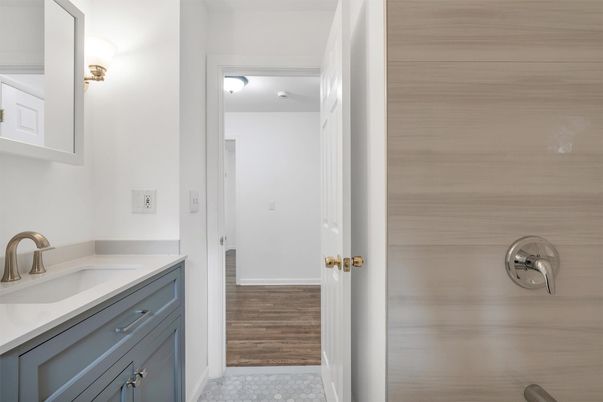 Bathroom, Interior, Wood Texture Flooring