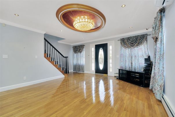Chandelier, Interior, Recessed Lighting, Wood Texture Flooring
