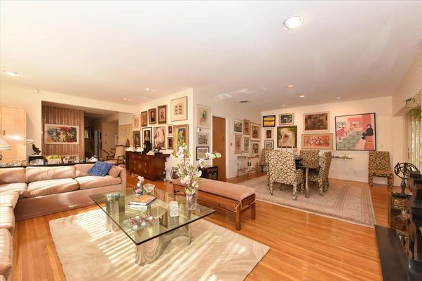 Dining room, Interior, Living room, Recessed Lighting, Wood Texture Flooring