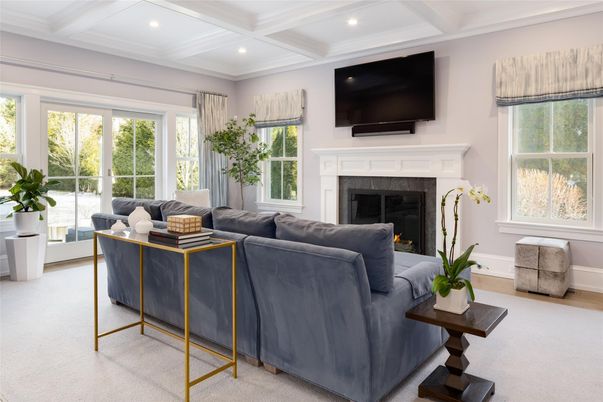 Fireplace, Interior, Living room, Recessed Lighting