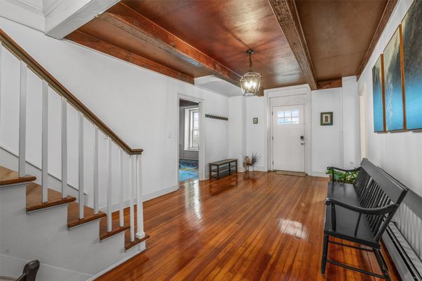 Interior, Pendant Lights, Wooden Beams, Wood Texture Flooring