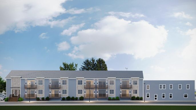 Exterior, Facade, Condo Building