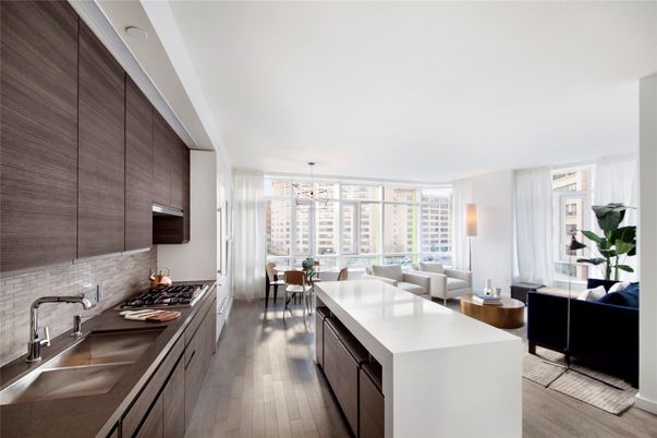 Dining room, Interior, Kitchen, Living room, Pendant Lights, Wood Texture Flooring