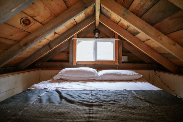 Bedroom, Interior, Wooden Beams, Wooden Ceilings