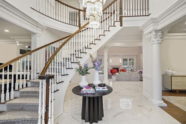 Chandelier, Interior, Marble, Recessed Lighting
