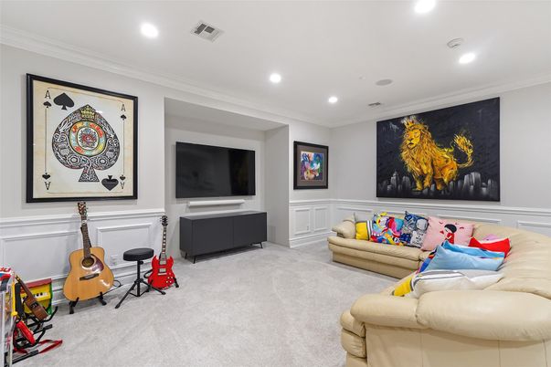 Interior, Living room, Recessed Lighting