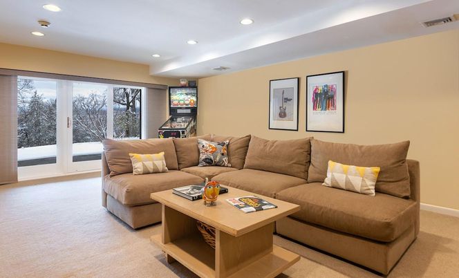 Interior, Living room, Recessed Lighting