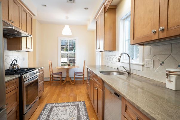 Dining room, Interior, Kitchen, Pendant Lights, Wood Texture Flooring