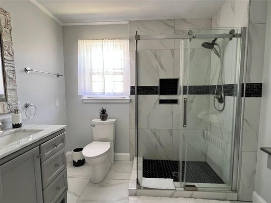 Bathroom, Glass Shower, Interior, Marble, Marble Walls