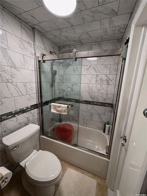 Bathroom, Glass Shower, Interior, Marble Walls