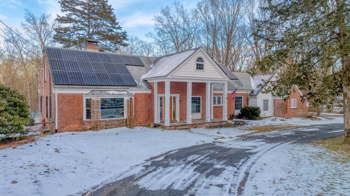 Exterior, Facade, Brick Facade, Solar Panels, Cape Cod