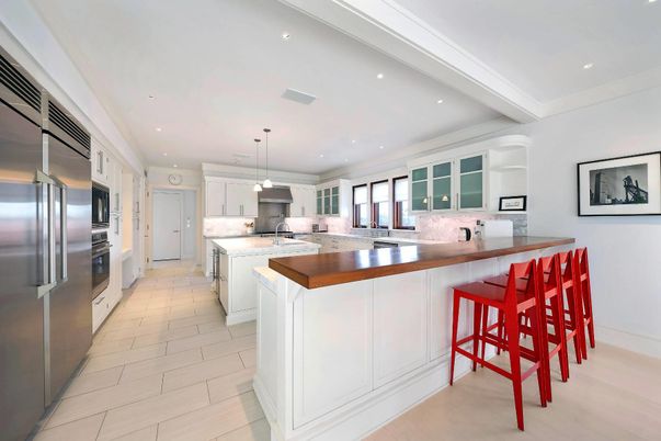 Interior, Kitchen, Pendant Lights, Recessed Lighting, Stainless Steel Appliances