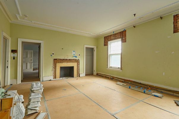 Empty room, Fireplace, Interior