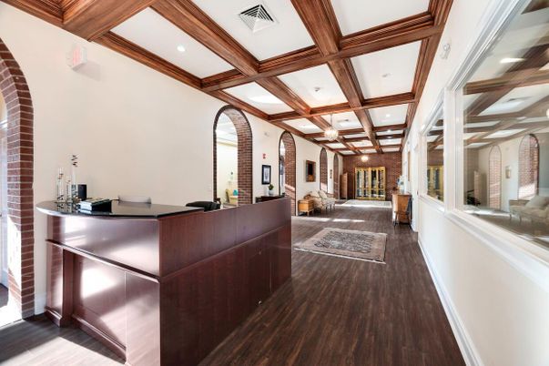 Interior, Recessed Lighting, Stone Walls, Wooden Beams, Wood Texture Flooring