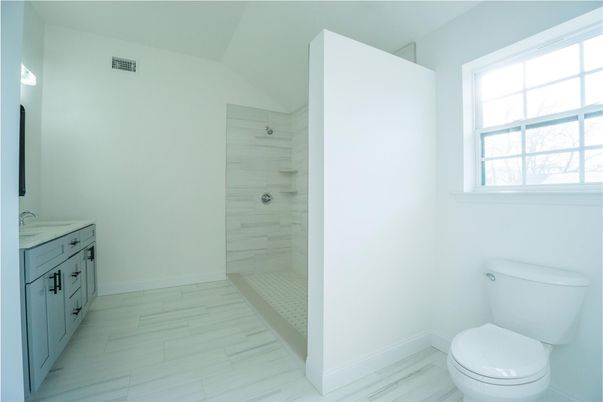 Bathroom, Glass Shower, Interior, Marble