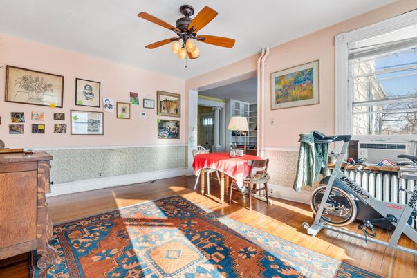 Dining room, Fitness Equipment, Interior, Wood Texture Flooring