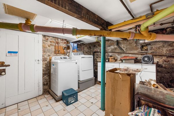 Interior, Stone Walls, Washer