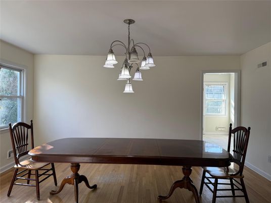Chandelier, Dining room, Interior, Wood Texture Flooring