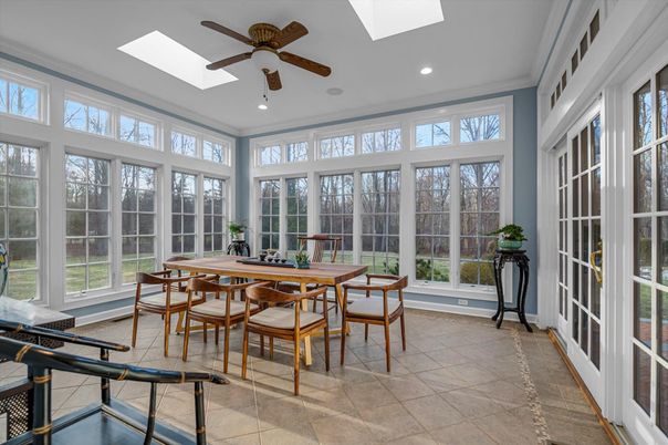 Dining room, Interior, Recessed Lighting, Sun Room