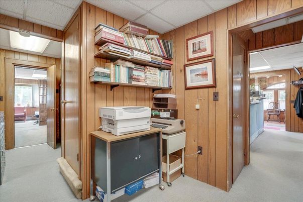Home Office, Interior, Wooden Walls