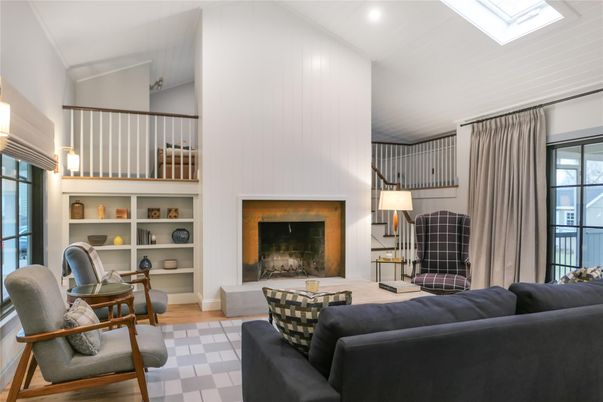 Fireplace, Interior, Living room, Recessed Lighting