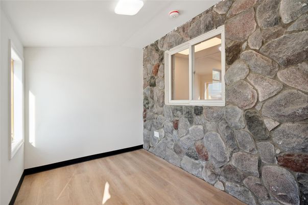 Interior, Stone Walls, Wood Texture Flooring