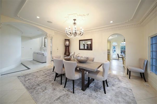 Chandelier, Dining room, Interior, Recessed Lighting