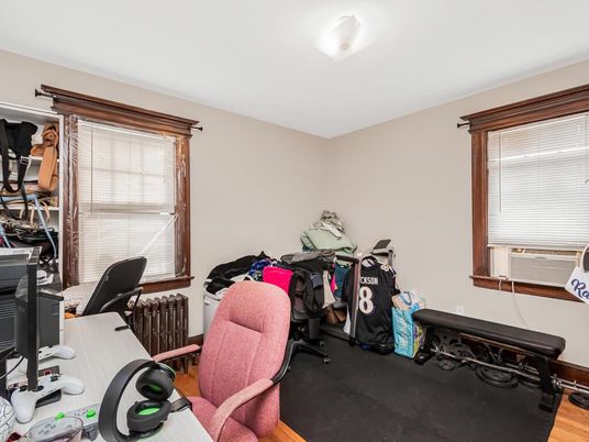 Fitness Equipment, Home Office, Interior, Wood Texture Flooring