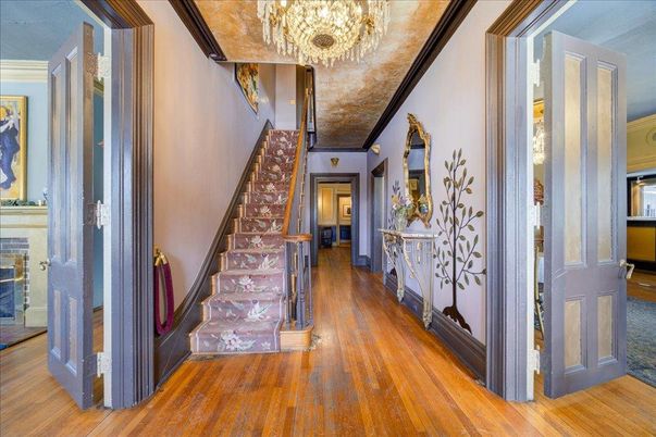 Chandelier, Interior, Wood Texture Flooring