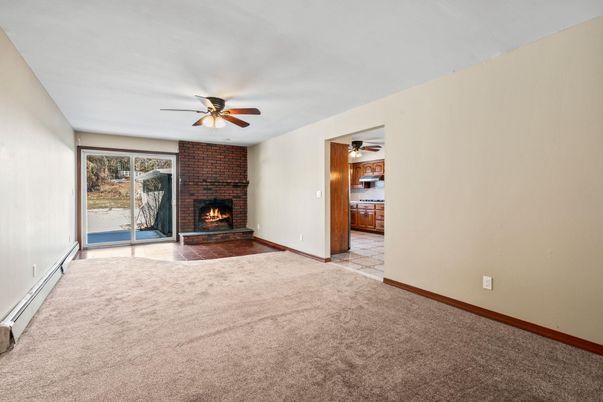 Empty room, Fireplace, Interior, Stone Walls