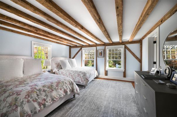 Bedroom, Interior, Wooden Beams