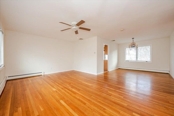 Chandelier, Empty room, Interior, Wood Texture Flooring