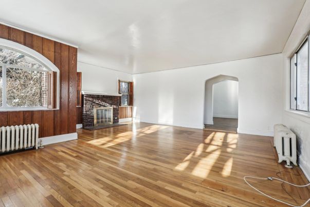 Empty room, Fireplace, Interior, Wood Texture Flooring