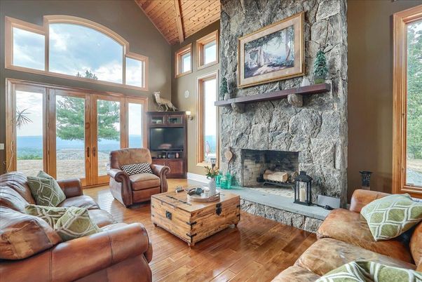 Fireplace, Interior, Living room, Wooden Ceilings, Wood Texture Flooring