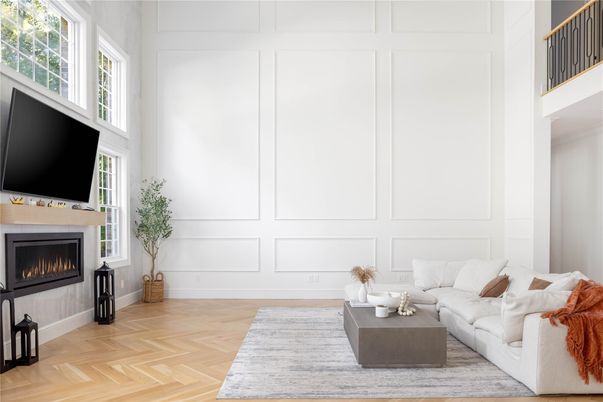 Fireplace, Interior, Living room, Wood Texture Flooring